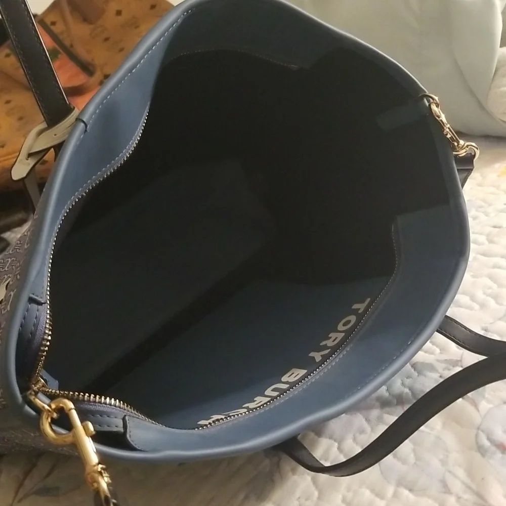 Tory burch Blue Gemini link tote Canvas - Picture 9 of 13